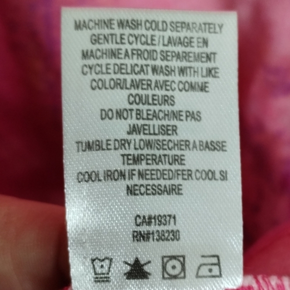 Pam & Gela Side Ruched Mini Dress in Pink Floral Shadow Size Medium - Picture 8 of 8